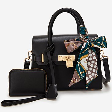 Scarf Padlock Satchel 2-in-1 Set