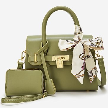 Scarf Padlock Satchel 2-in-1 Set