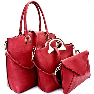 PW1544-LP Classy 3 in 1 Large Tote Set with Clutch