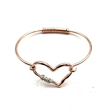 METAL HEART HINGE BRACELET