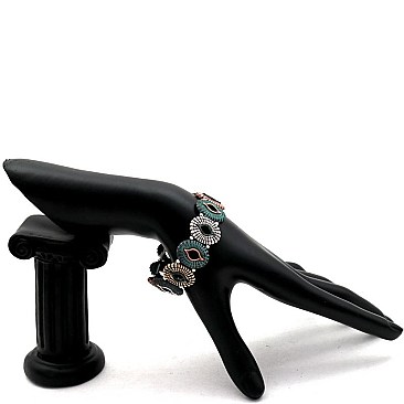 Multi-Colored Vintage Elastic Bracelet