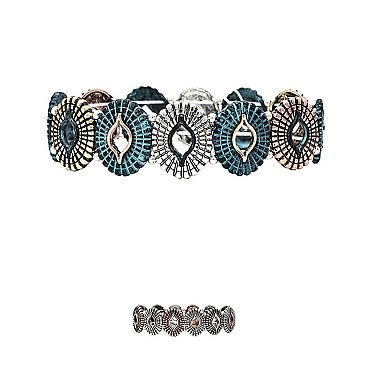 Multi-Colored Vintage Elastic Bracelet
