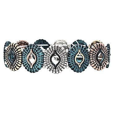 Multi-Colored Vintage Elastic Bracelet