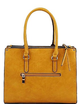 STYLISH 2 IN 1 SQUARE TOTE WITH LONG STRAP JYQF-0003