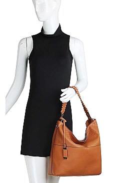2 IN 1FAUX LEATHER CLASSIC HOBO BAG SET
