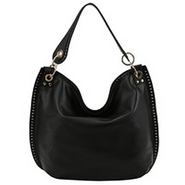 Laser Cut Trim Shoulder Bag Hobo