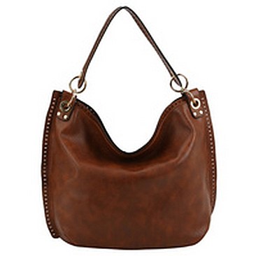 Laser Cut Trim Shoulder Bag Hobo