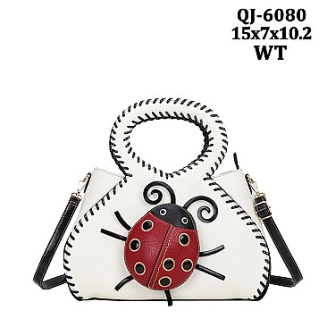 Lady Bug Handmade Stitched Satchel