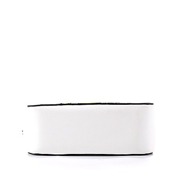 Striped  Tassel Accent Center Cross Body Camera Bag