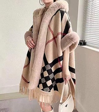CAPE SCARF-WINTER -WHOLESALE-WITH FUR