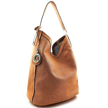 Laser-cut Perforated Bag In Bag Hobo