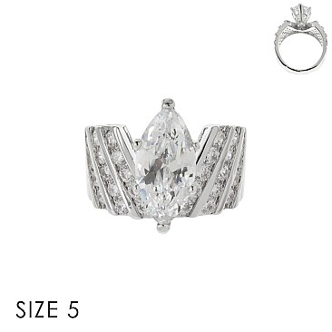 CHIC CZ RING W/ LARGE MARQUISE CUT SLR1698