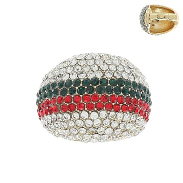 Crystal Studded DOME Stretch Ring