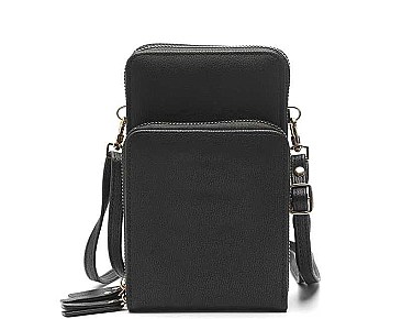 STYLISH PLAIN SMOOTH TEXTURE CROSSBODY BAG