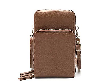 STYLISH PLAIN SMOOTH TEXTURE CROSSBODY BAG