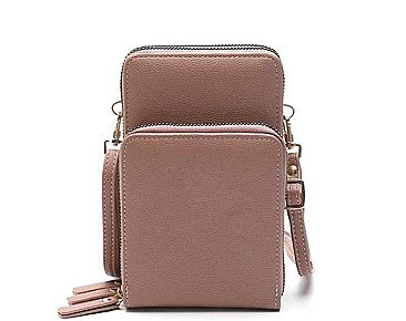 STYLISH PLAIN SMOOTH TEXTURE CROSSBODY BAG
