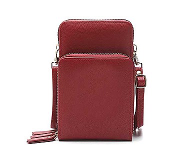 STYLISH PLAIN SMOOTH TEXTURE CROSSBODY BAG