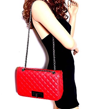 RC3785-LP Quilted Large 2 Way Shoulder Bag