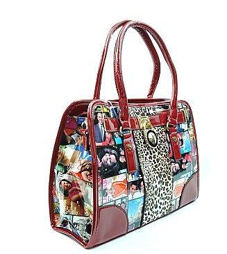 Michelle Obama Padlock & Leopard  Satchel Handbags