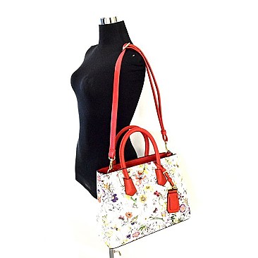 Quality Colorful Flower Print Classic Tote