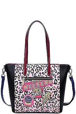 Nicole Lee READY FOR TONIGHT PRINT TOTE BAG