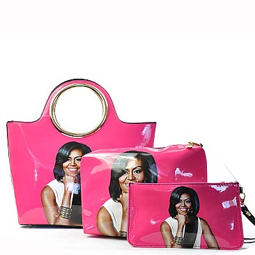 MICHELLE OBAMA 3 in 1 HANDBAGS SET