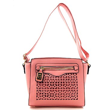 Laser-Cut Twist-lock Women Cross Body