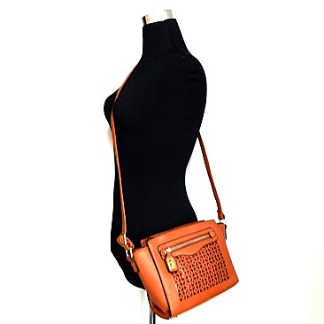 Laser-Cut Twist-lock Women Cross Body