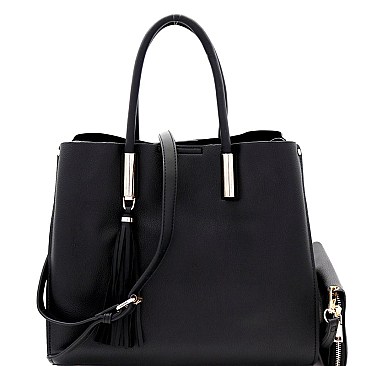 Tassel Accent 3-Compartment Satchel Wallet SET MH-RX7251W