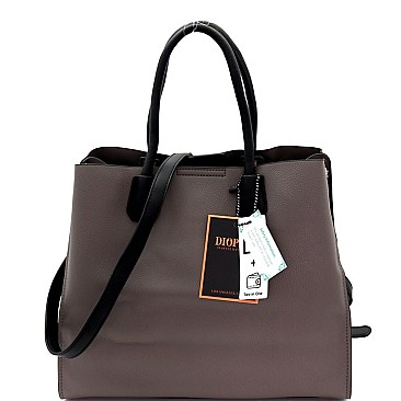 Tassel Accent 3-Compartment Satchel Wallet SET MH-RX7251W