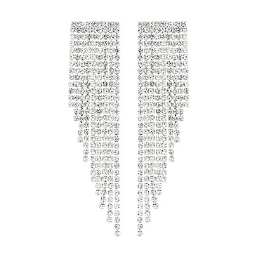 Long Waterfall Crystal Rainbow Earrings