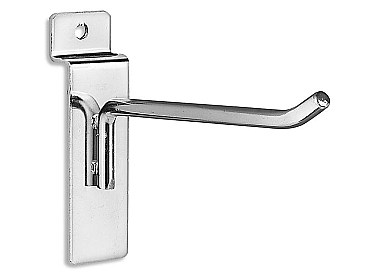 Peg Hooks for Slatwall - 4" or 6" Chrome MHOOK4