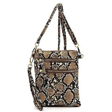Python Snake Skin Cross Body Bag