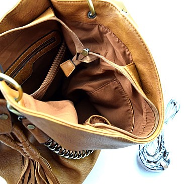 HOT Over-sized Side Tassel QUALITY Hobo