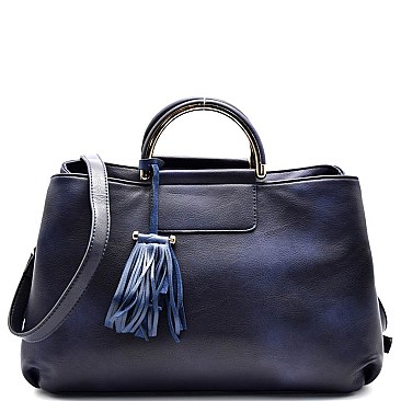 S0485-LP Metal Handle Dual Compartment Satchel