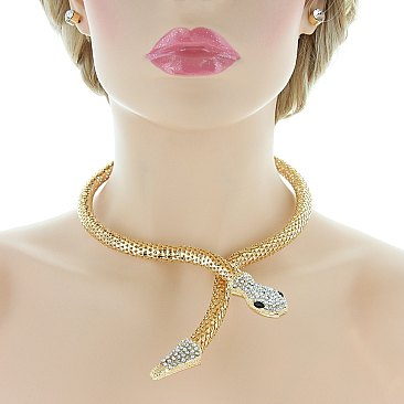 ELEGANT SNAKE FASHION NECKLACE SET