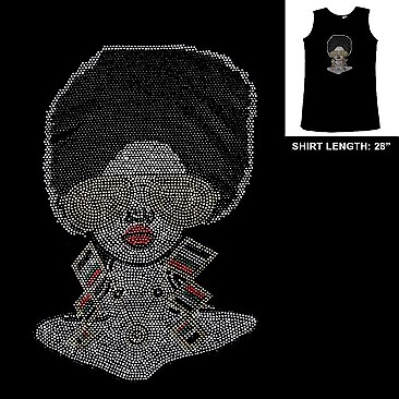 GLAM HOTFIX/RHINESTONE TANK TOP SLS2092