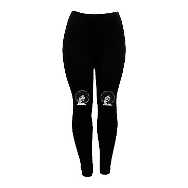 FASHIONABLE SOUL AFRO QUEEN HOOP LEGGINGS