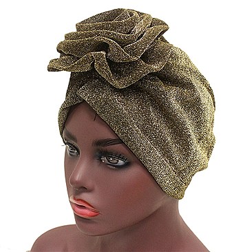 FASHIONABLE TURBAN W/ FLOWER