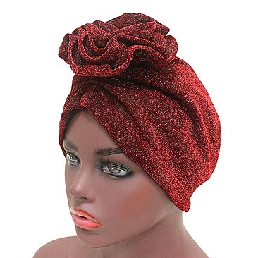 FASHIONABLE TURBAN W/ FLOWER
