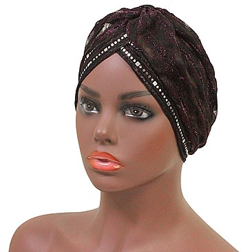 CHIC RHINESTONE TURBAN