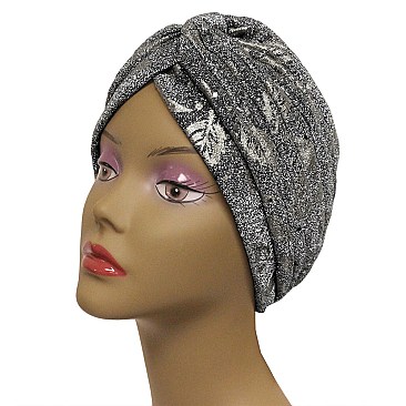 LEAF PRINT TURBAN