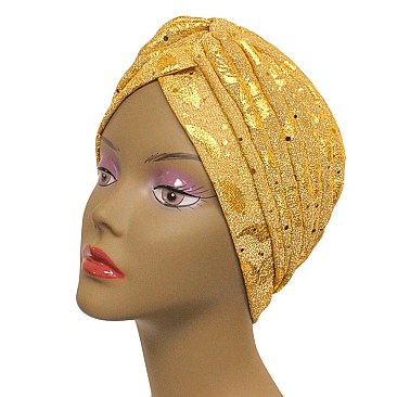 LEAF PRINT TURBAN
