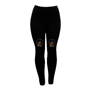 FASHIONABLE BROWN SUGAR AFRO LEGGINGS