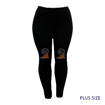 FASHIONABLE BROWN SUGAR RED EAR LEGGINGS