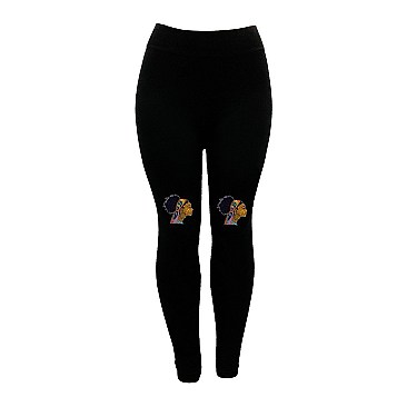 TRENDY BROWN SUGAR HEADWRAP LEGGINGS