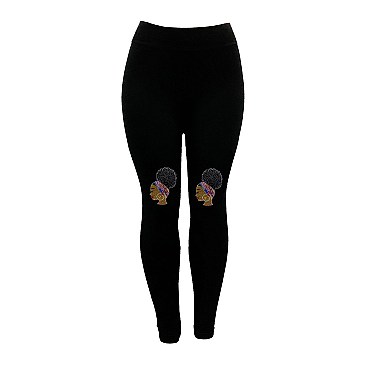 FASHIONABLE BROWN SUGAR HAIR BUN LEGGINGS