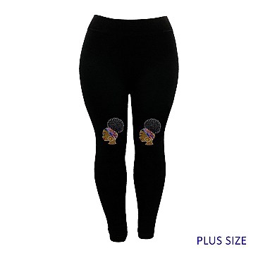 FASHIONABLE BROWN SUGAR HAIR BUN LEGGINGS