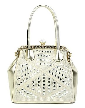 MH-S810 Rhinestone Purse With Big Diamond Claps Closure