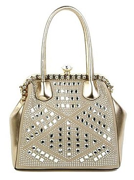 MH-S810 Rhinestone Purse With Big Diamond Claps Closure